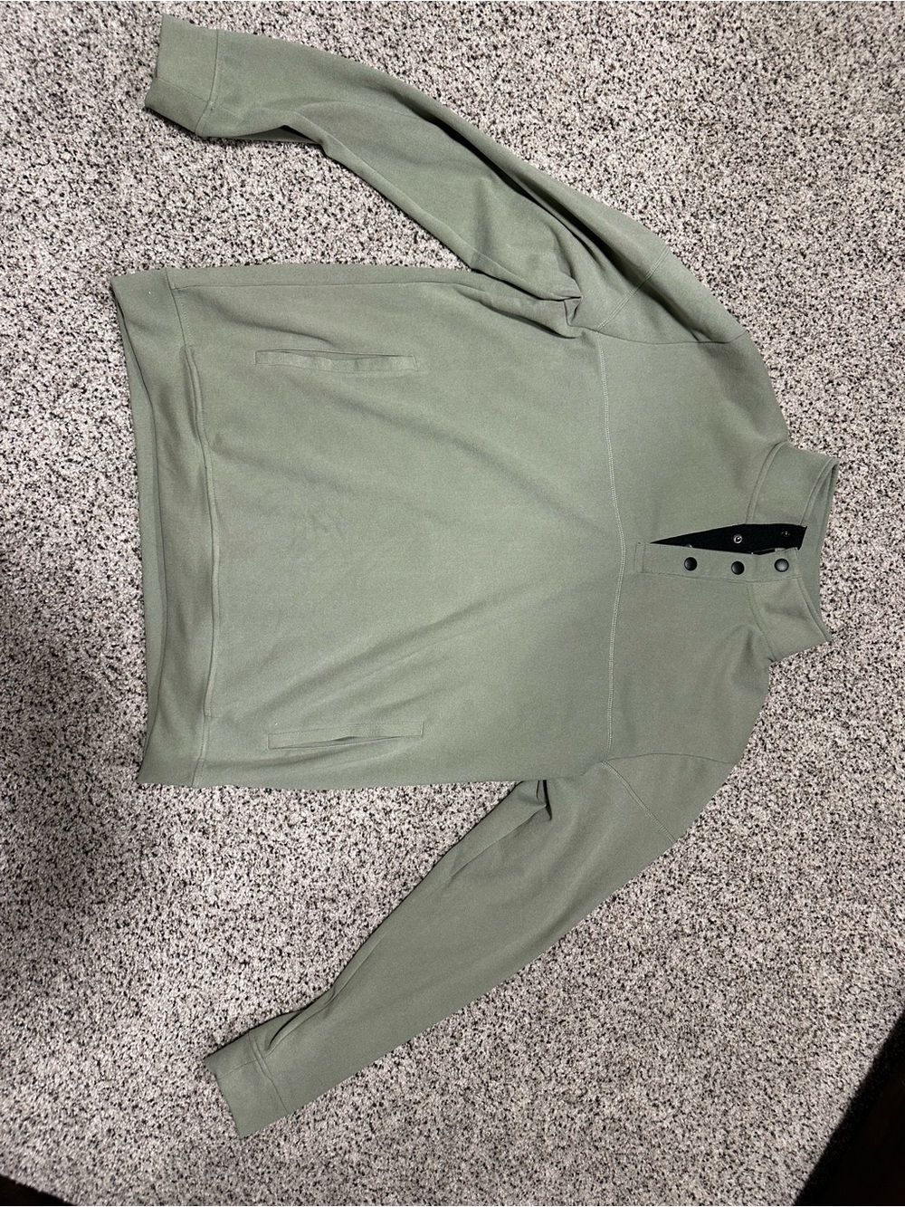 Kenneth Cole Sage Green Long Sleeve Button Polo